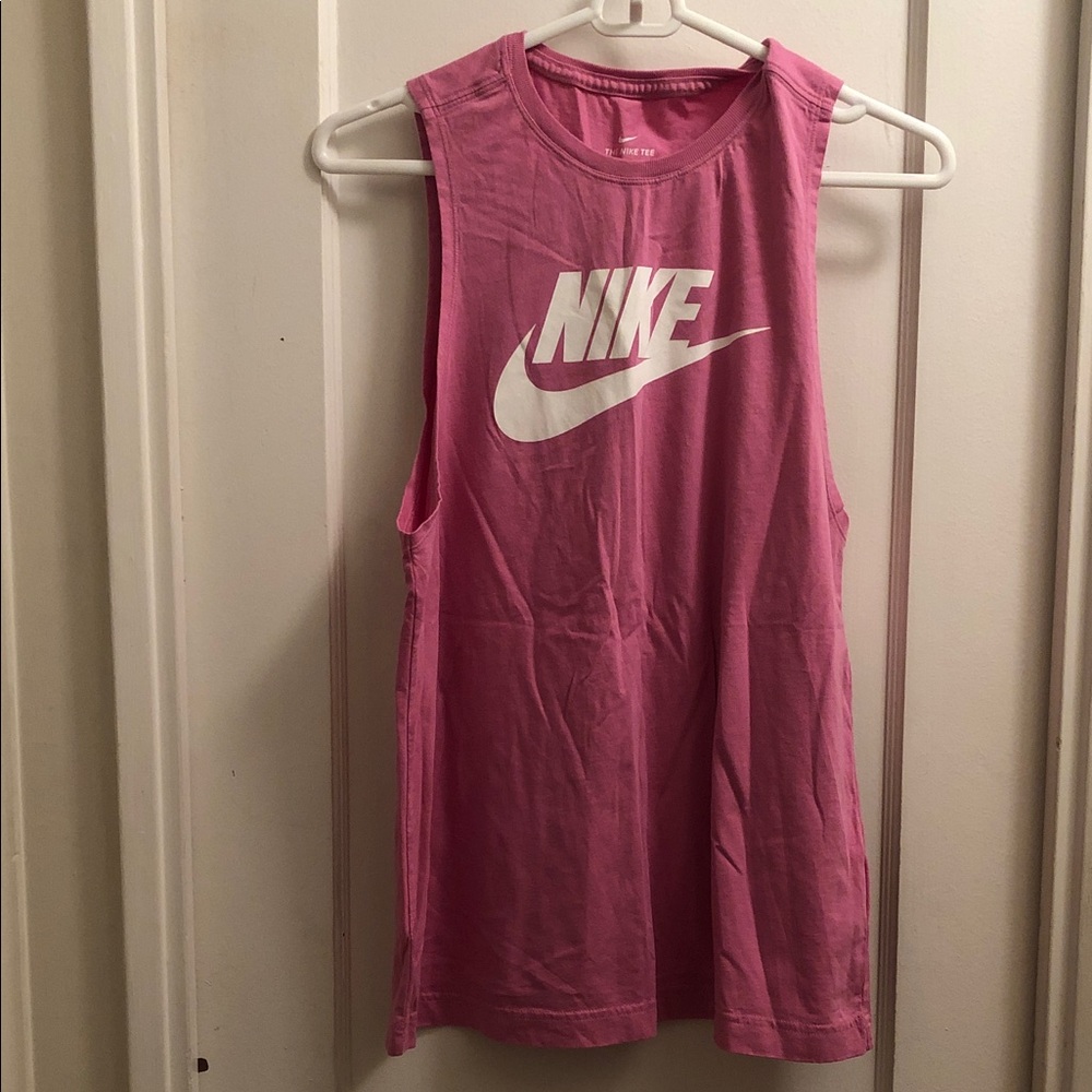 Nike Pink Tank Top with White Logo